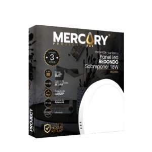 Panel LED Sobre Redondo 1050 Lúmenes 18w Luz Fría Certificado