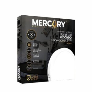 Panel LED Sobre Redondo 1920 Lúmenes 24w Luz Fría Certificado